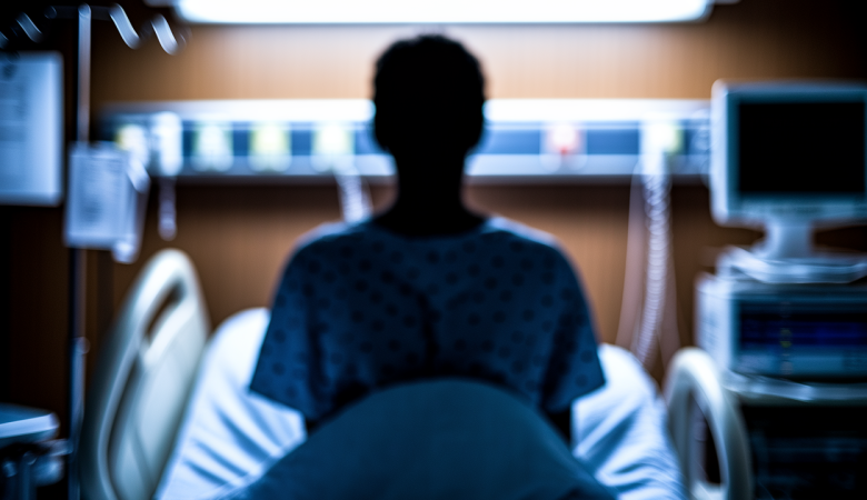 silhouette-floue-lit-hopital-moniteurs