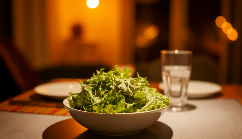 salade-mache-table-diner-soiree