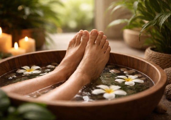 pieds-bain-eau-plantes-ambiance-spa