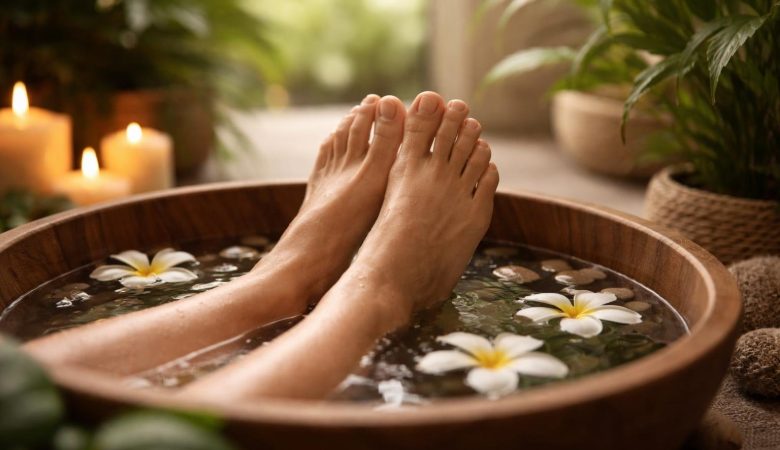 pieds-bain-eau-plantes-ambiance-spa