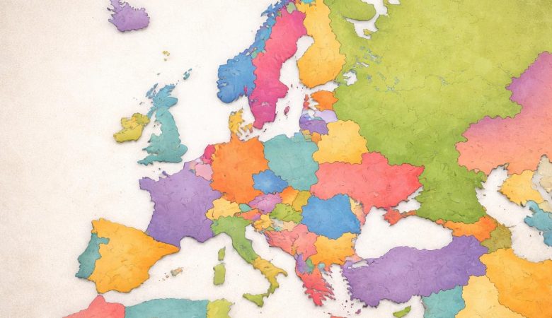 carte-europe-couleurs-frontieres-texture