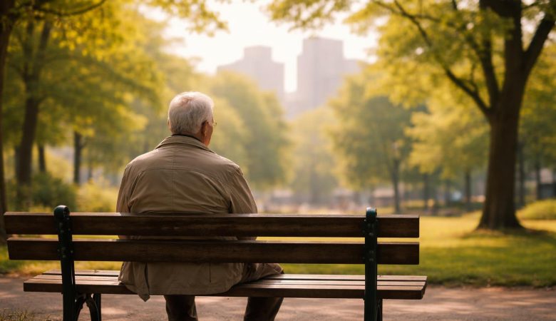 senior-banc-parc-arbres-immeubles