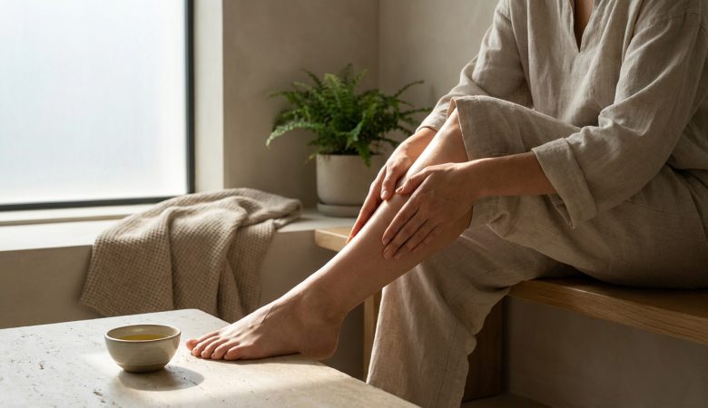 Massage des jambes lourdes : gestes utiles et limites